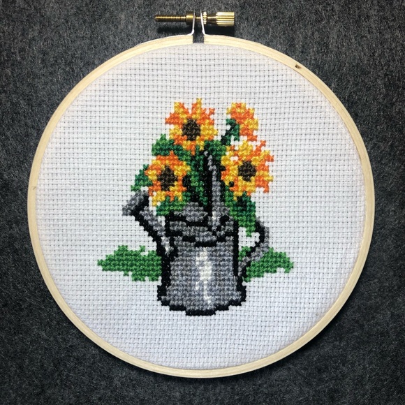 Handmade Spring Flowers Cross Stitch - Picture 1 of 1